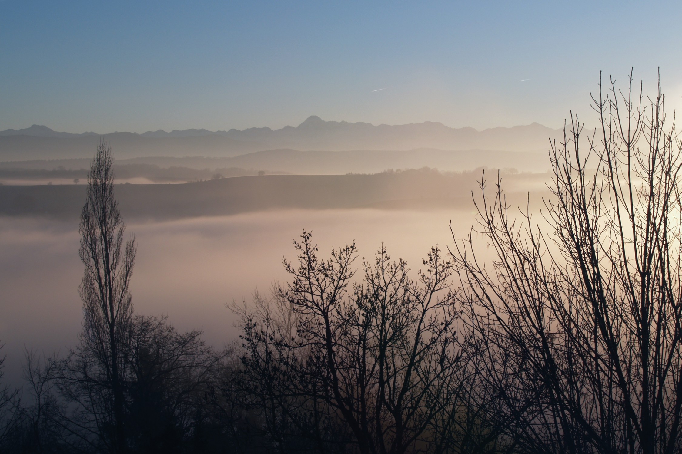 Les Pyrénées en fond de décor